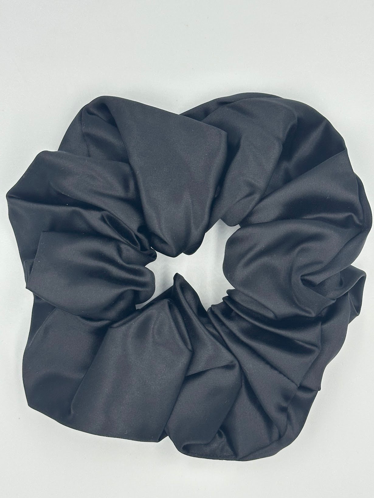 SILK SCRUNCHIE - LARGE SIZE - BLACK