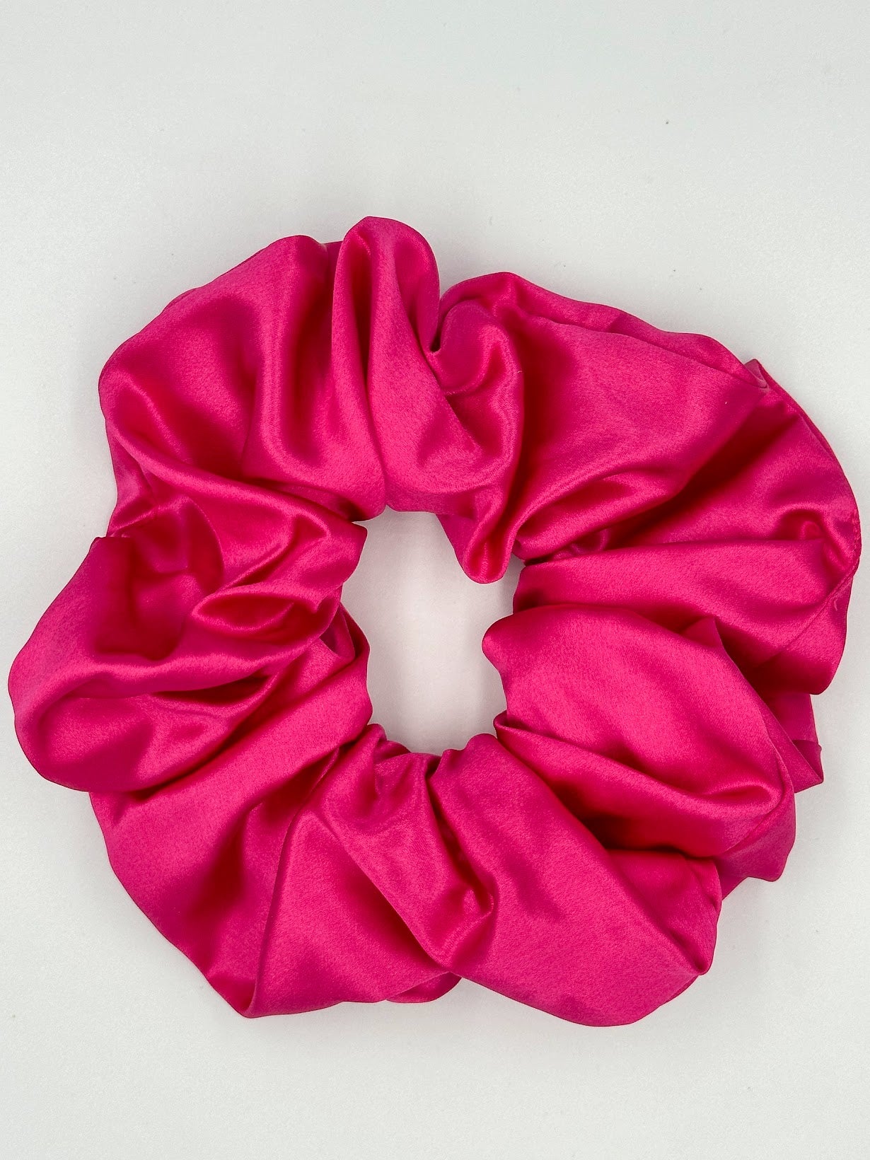 SILK SCRUNCHIE - LARGE SIZE - FUCHSIA