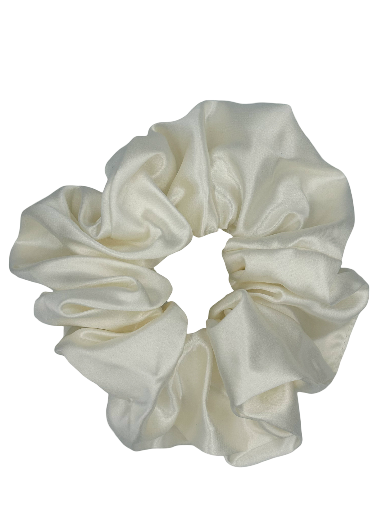 SILK SCRUNCHIE- LARGE SIZE - IVORY