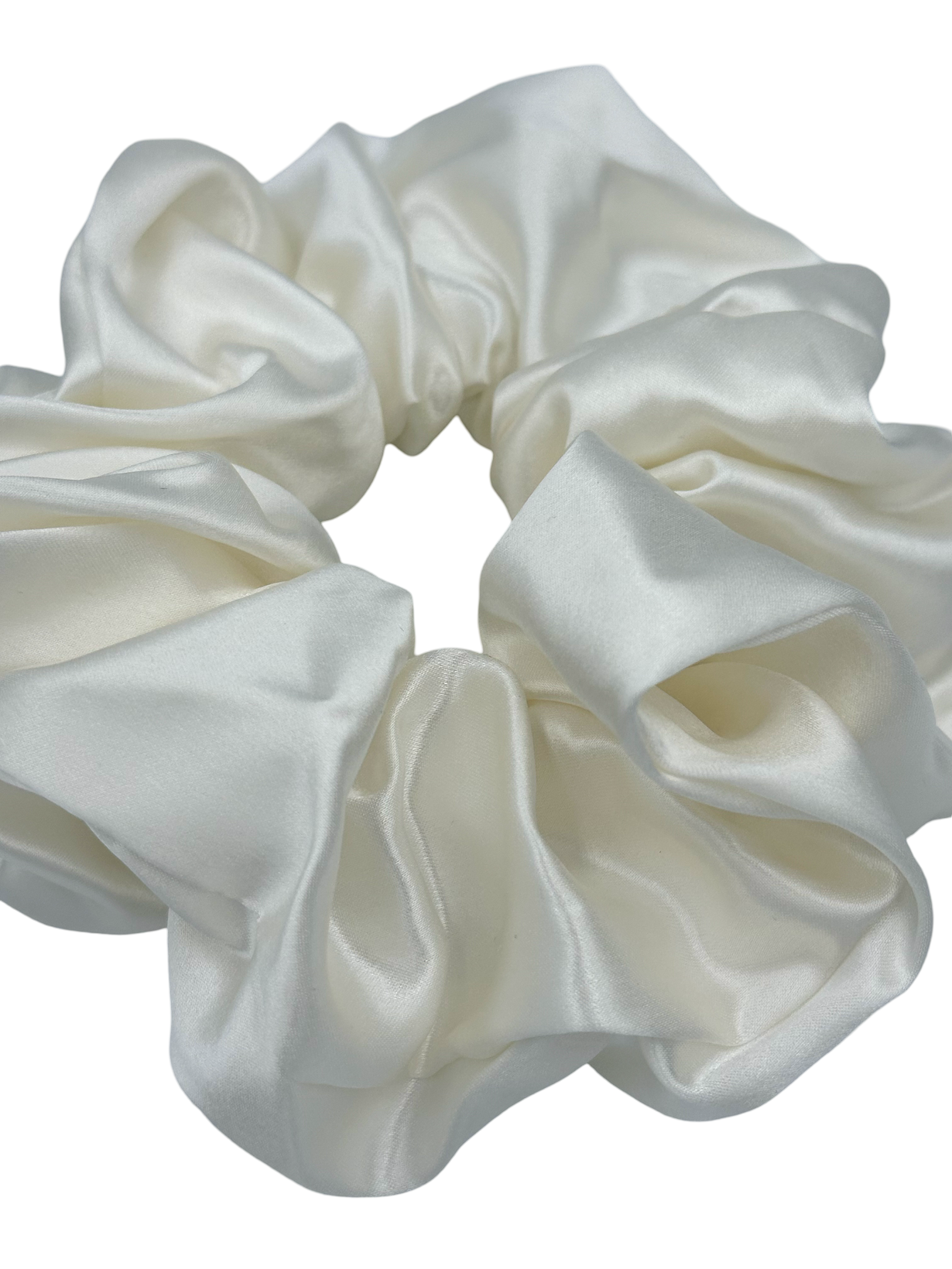 SILK SCRUNCHIE- LARGE SIZE - IVORY