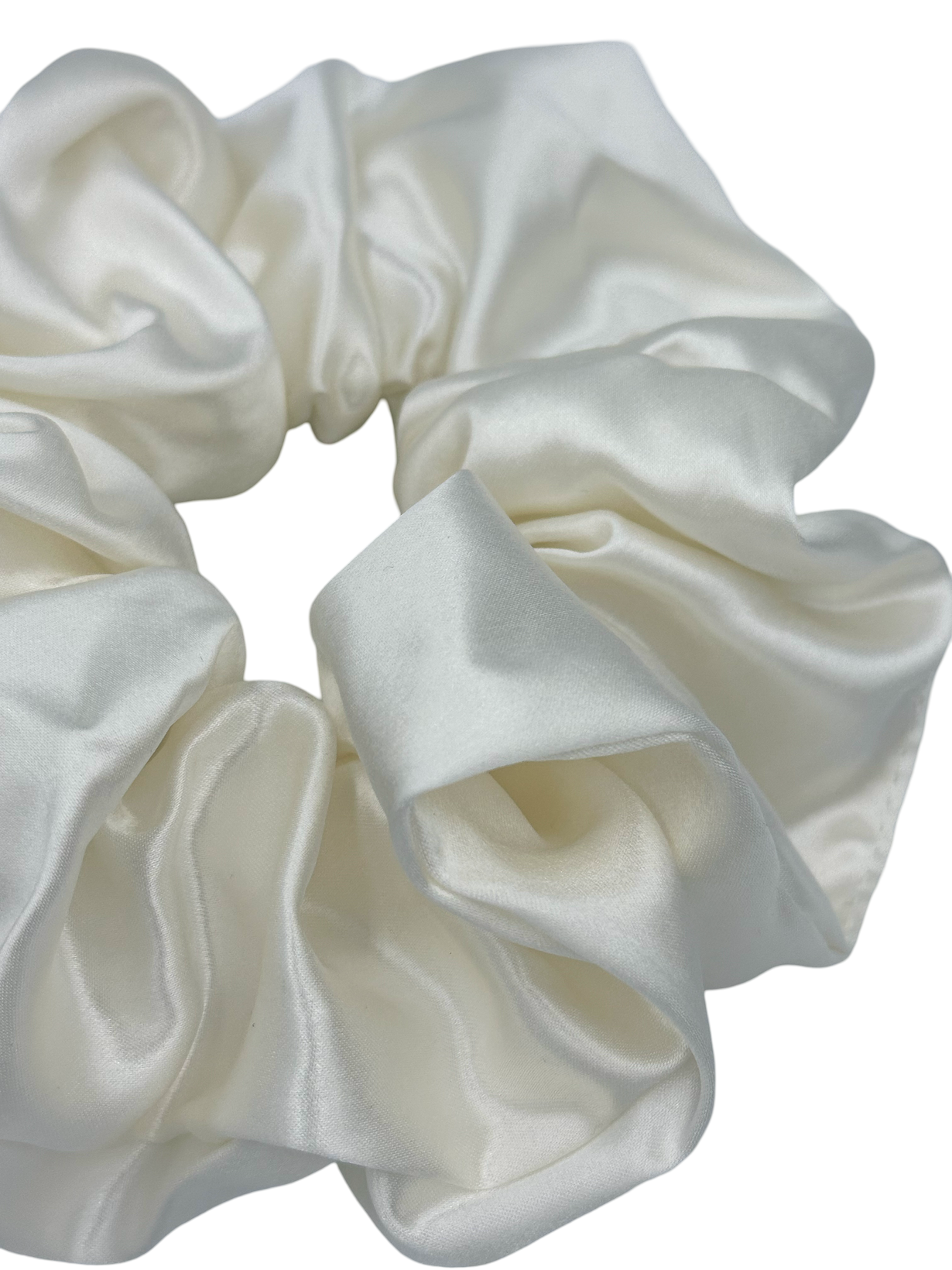 SILK SCRUNCHIE- LARGE SIZE - IVORY