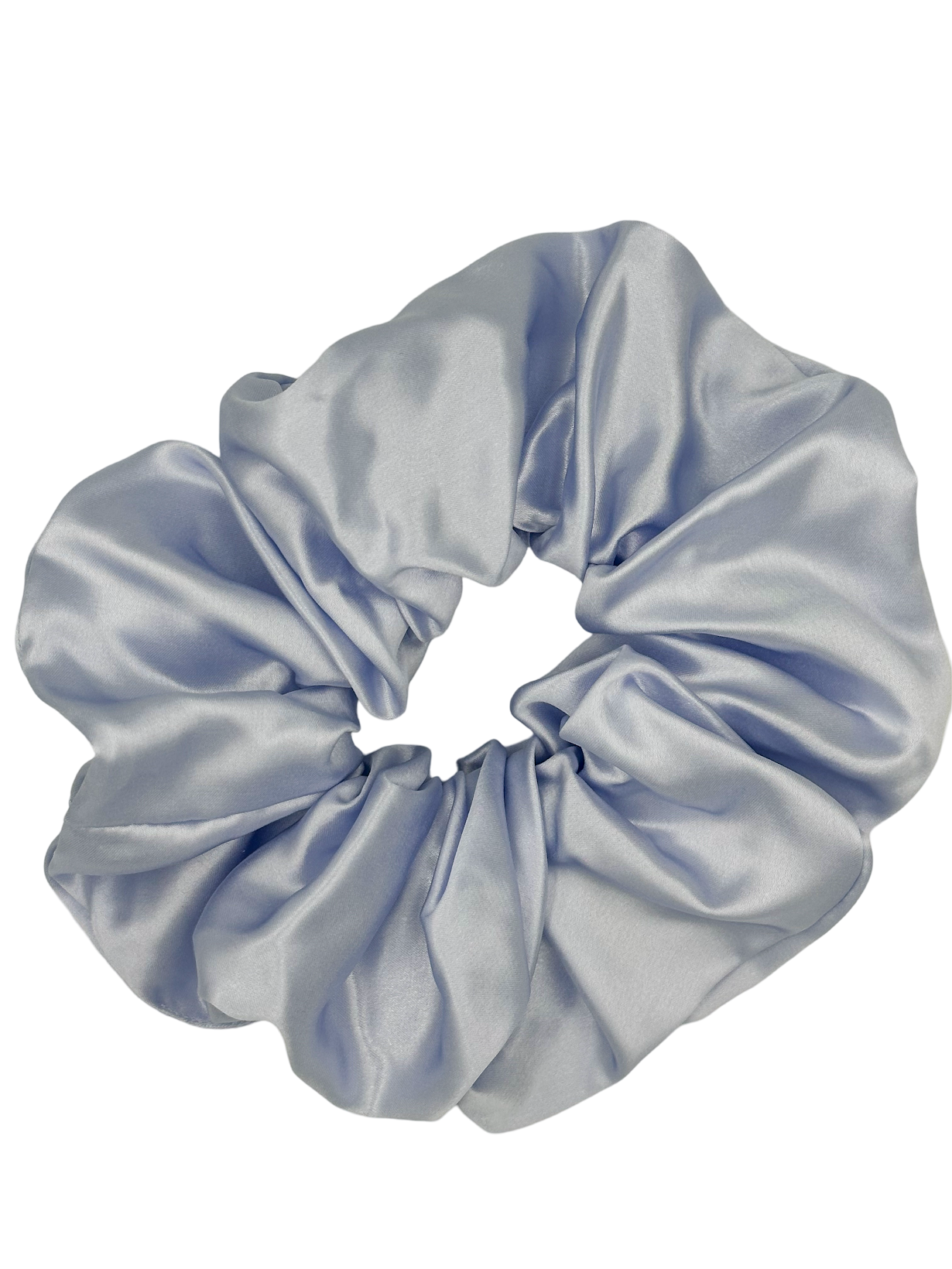SILK SCRUNCHIE - LARGE SIZE - LIGHT BLUE