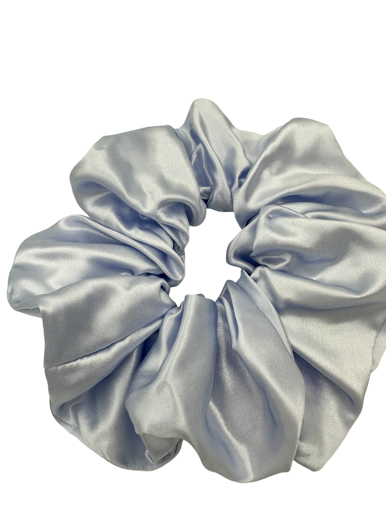 SILK SCRUNCHIE - LARGE SIZE - LIGHT BLUE