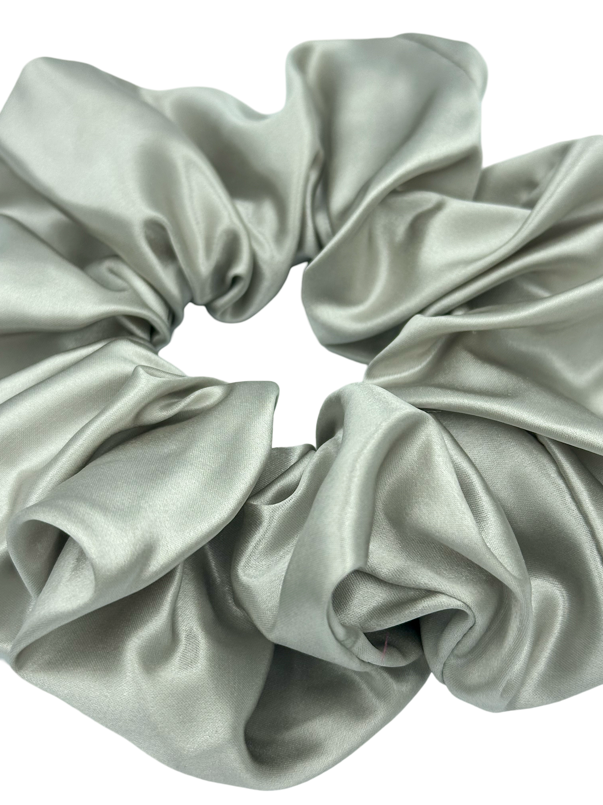 SILK SCRUNCHIE - LARGE SIZE - PEARL GREY