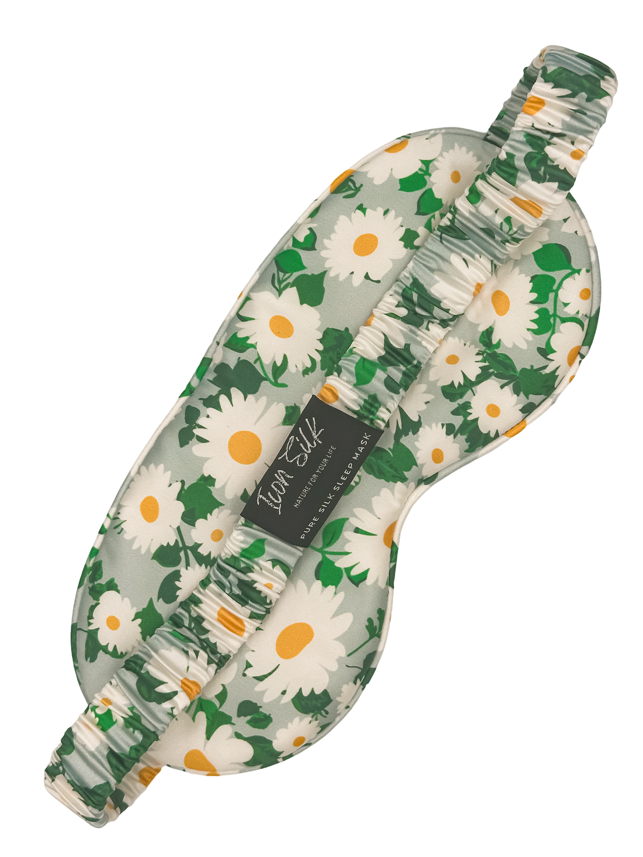 SLEEP MASK (100% MULBERRY SILK) - DAISY PRINT