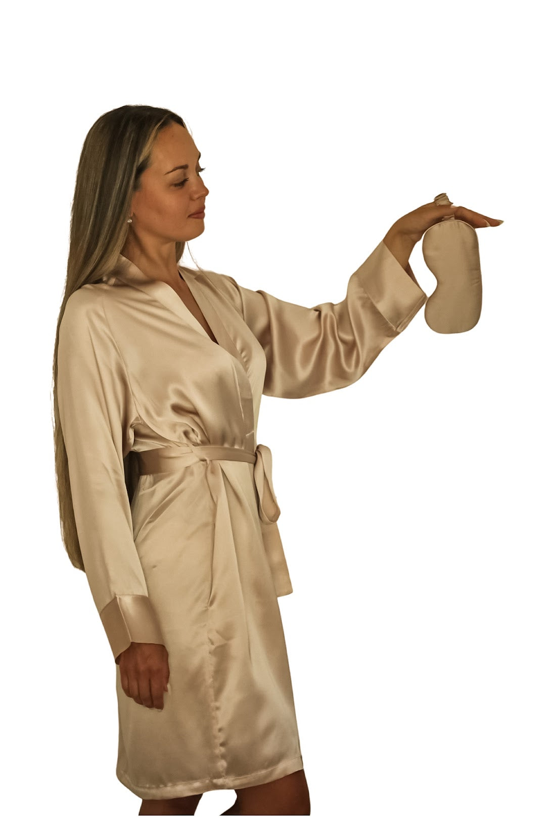 SILK ROBE - SAND COLOR