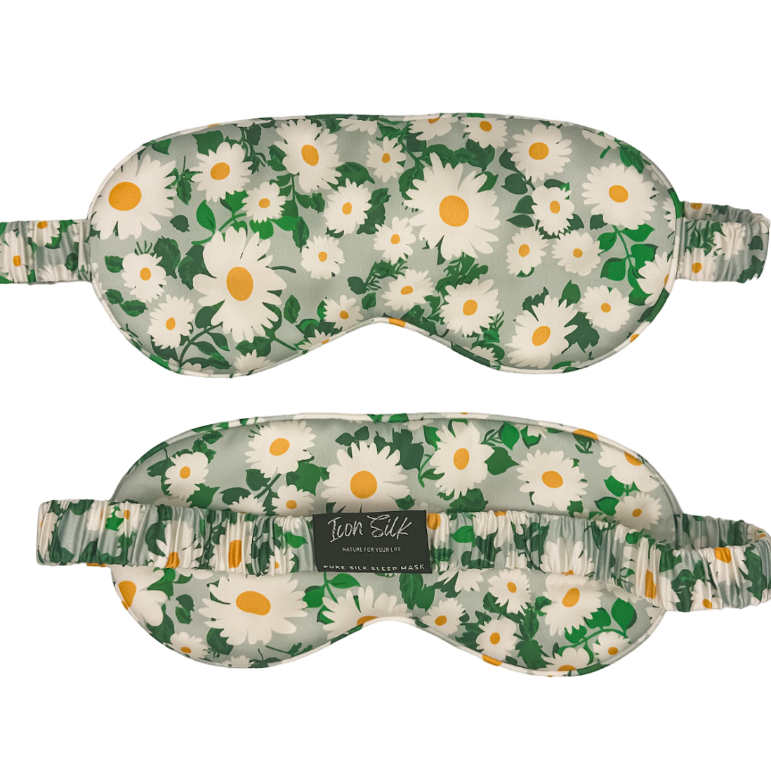 SLEEP MASK (100% MULBERRY SILK) - DAISY PRINT