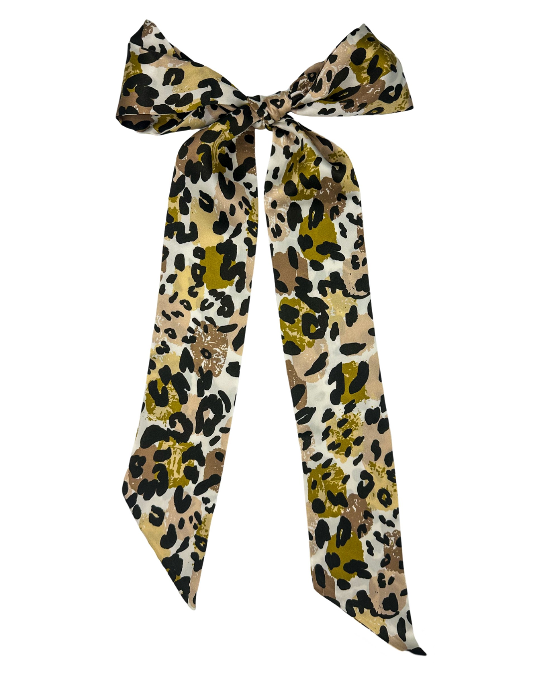 SILK HAIR RIBBON - LEOPARD PRINT