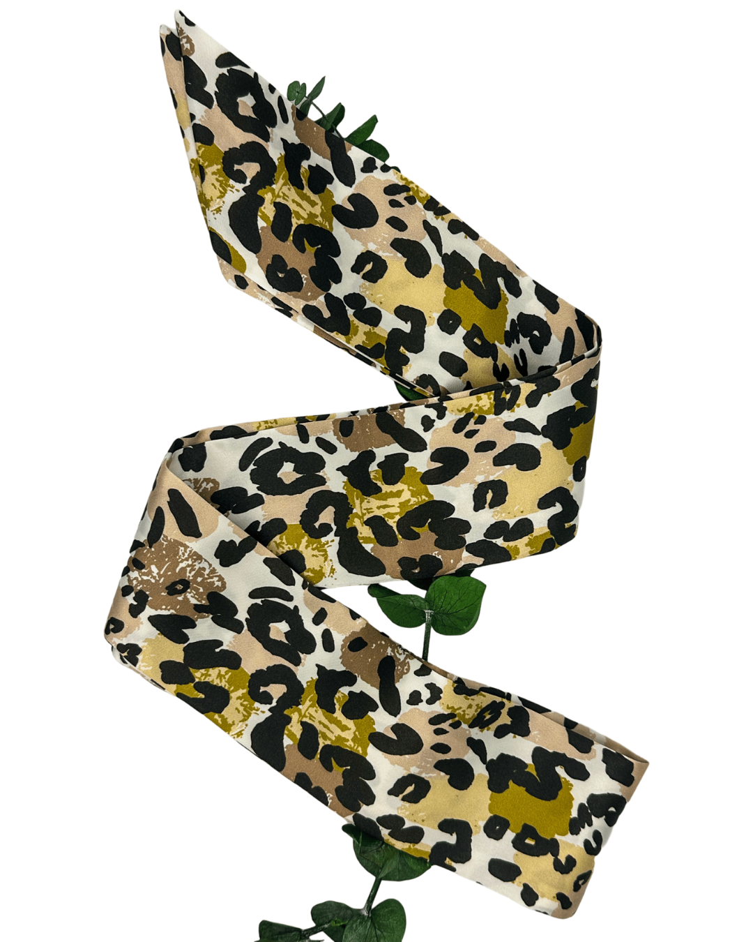 SILK HAIR RIBBON - LEOPARD PRINT