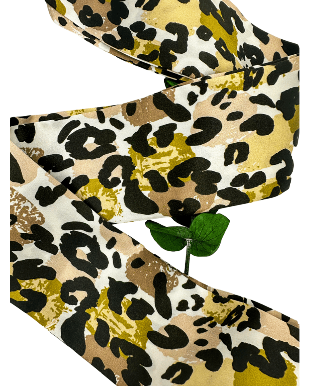 SILK HAIR RIBBON - LEOPARD PRINT