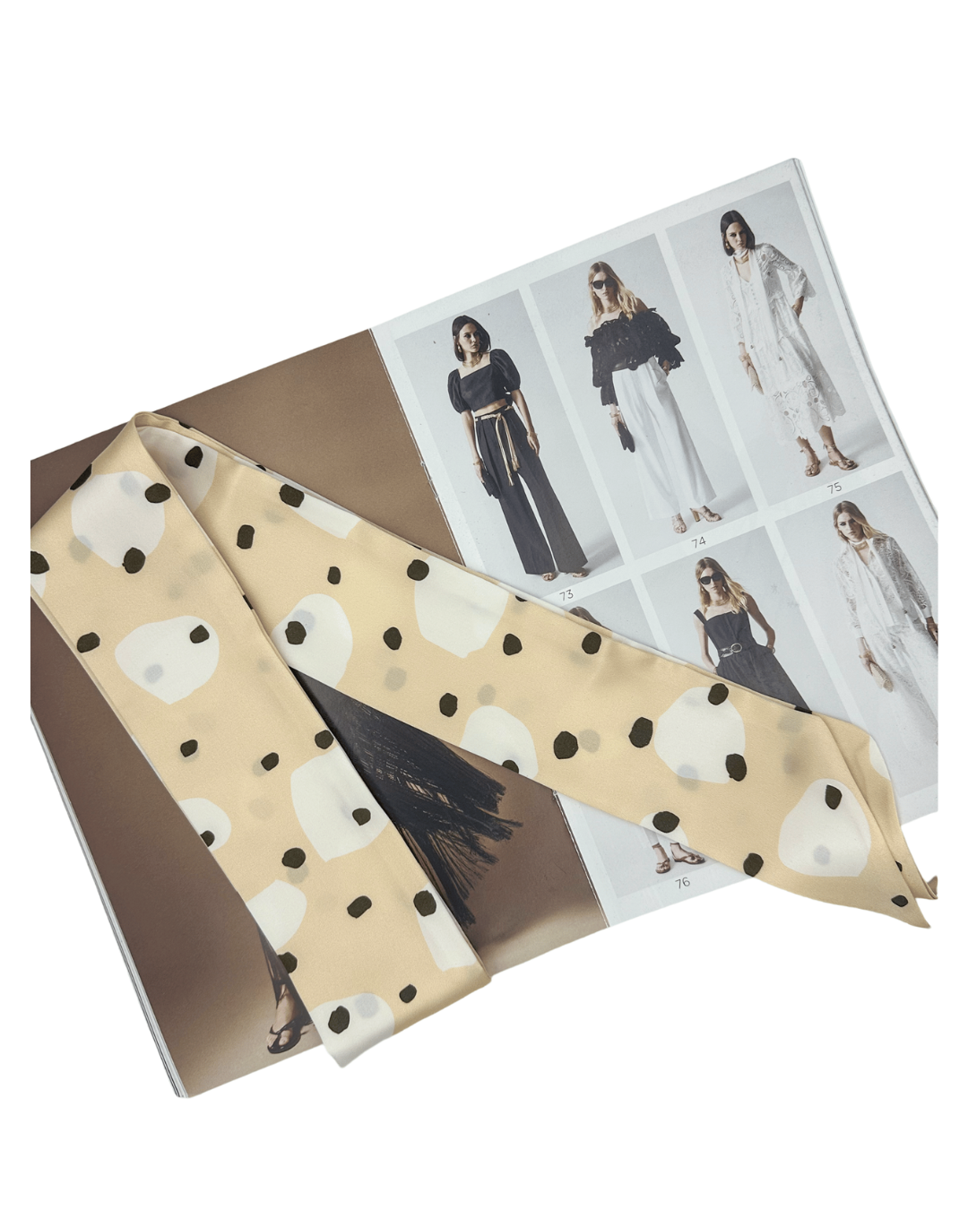 SILK HAIR RIBBON - POLKA DOTS