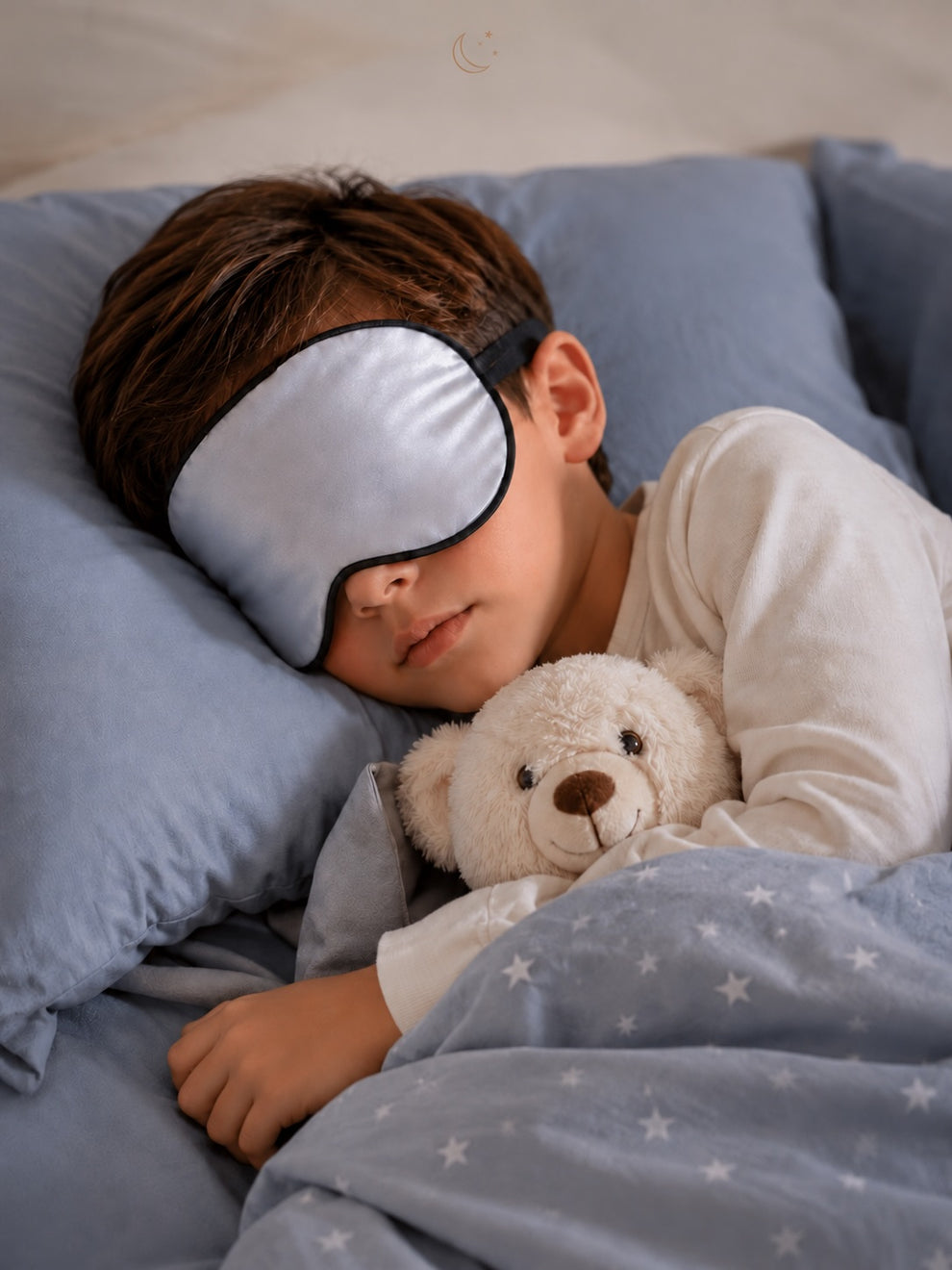 Antifaz de seda para niños – Gris | Icon Silk – ICON SILK