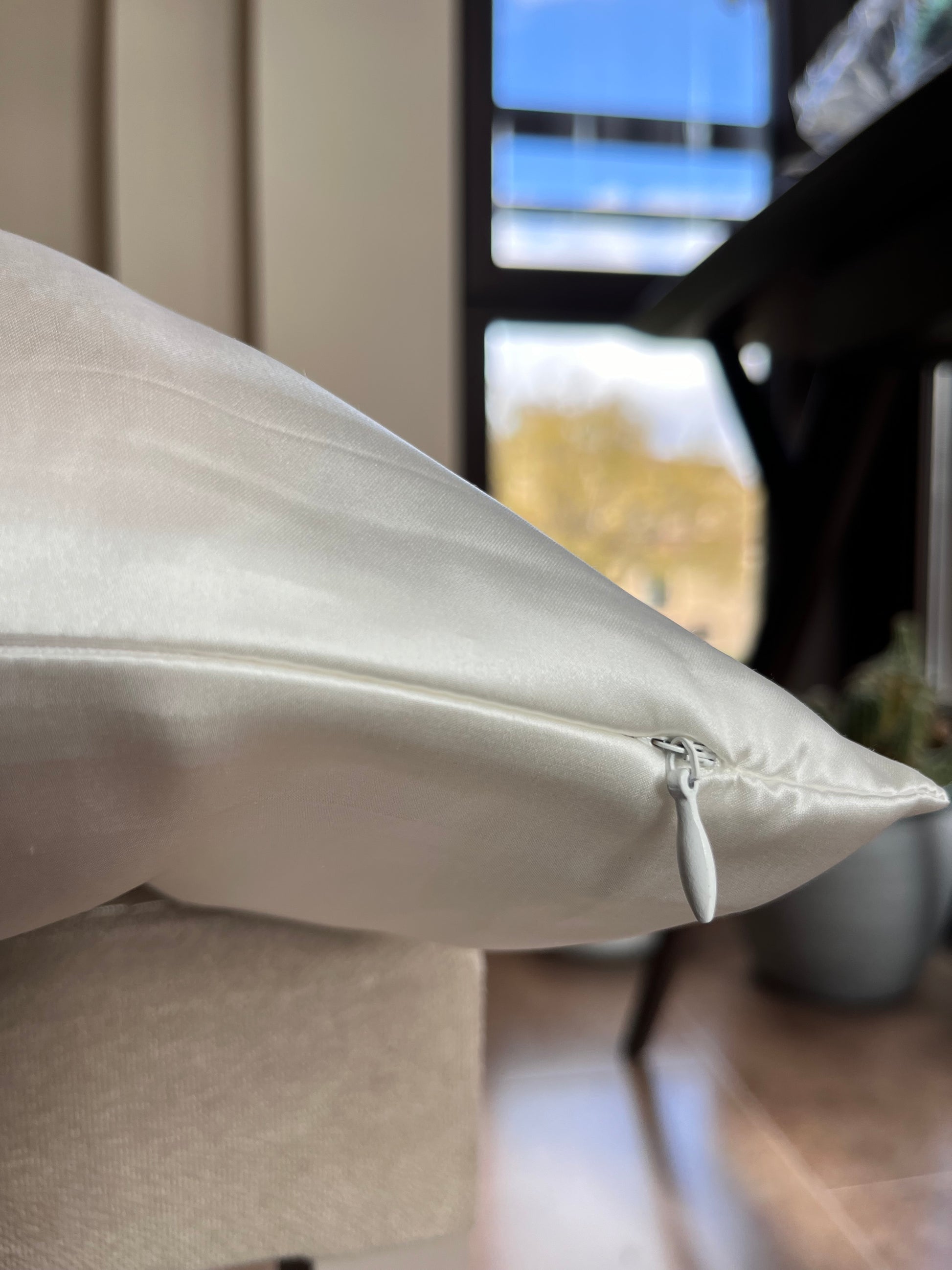 A hidden zipper closure keeps the pillow secure inside the pillowcase.